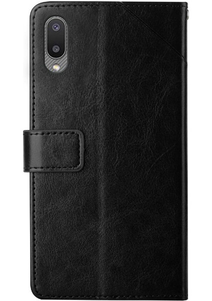 Samsung Galaxy A02 Telefon Kılıfı Için Kılıf Kickstand Dayanıklı Deri Cüzdan (Yurt Dışından)