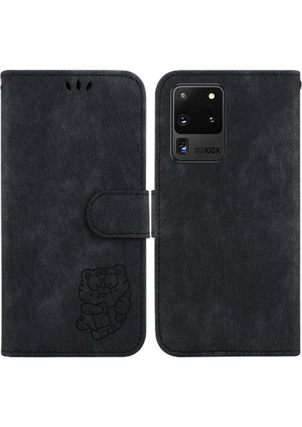 Samsung Galaxy S20 Ultra 5g Için Kılıf Tutucu Kapak Kabartmalı Sevimli Kaplan Kılıf (Yurt Dışından)
