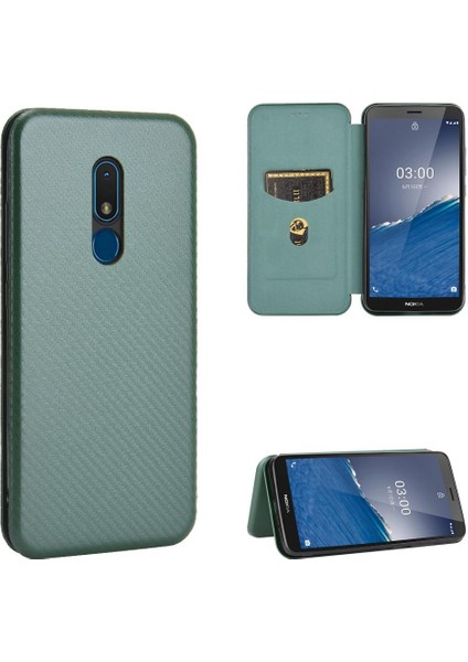 Kart Tutucu Kickstand Deri Folio Flip Case ile Nokia C3 Için Kılıf (Yurt Dışından) fiyatları