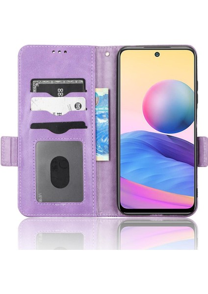 Xiaomi Redmi Not 10T 5g Görüntüleme Için Kılıf Standı Pu Deri Kapak Kapak 3 (Yurt Dışından)