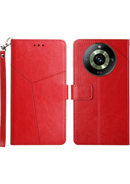 Realme 11 Pro Telefon Kılıfı Için Kılıf Deri Cüzdan Darbeye Tpu Kabuk Flip (Yurt Dışından)