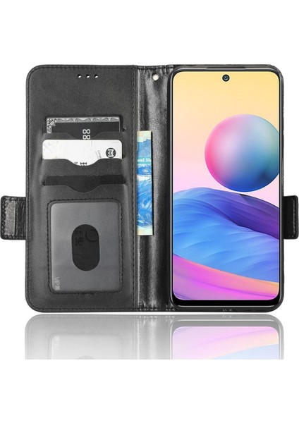 Xiaomi Redmi Not 10T 5g Görüntüleme Için Kılıf Standı Pu Deri Kapak Kapak 3 (Yurt Dışından)