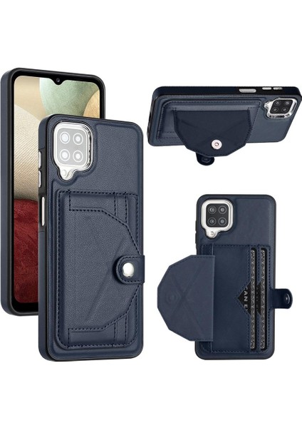 Samsung Galaxy A12 5g Kart Tutucu Premium Pu Deri Kickstand (Yurt Dışından)