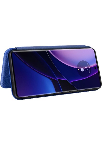 Kart Sahibi ile Motorola Moto EDGE40 Deri Folio Flip Case Için Kılıf (Yurt Dışından)