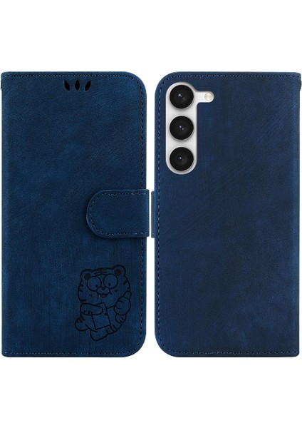 Samsung Galaxy S23 Artı 5g Cüzdan Kılıf Kabartmalı Sevimli Kaplan Flip (Yurt Dışından)