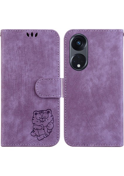 Oppo Için Kılıf Oppo 8t 5g Kart Cep Flip Folio Tutucu Kapak Kabartmalı Sevimli (Yurt Dışından)