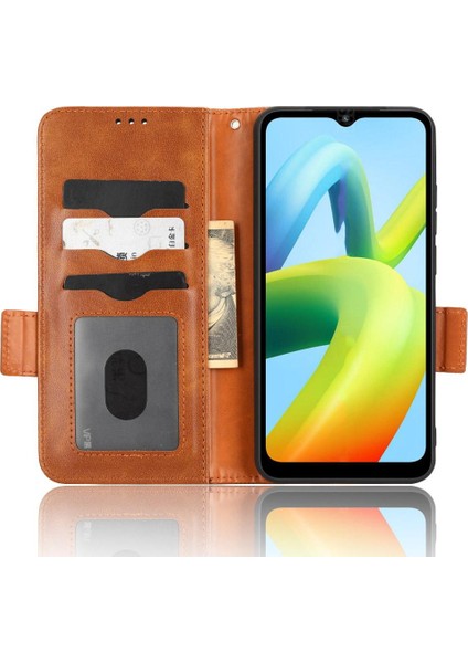 Xiaomi Redmi A2 Artı 4g Flip Kapak Görüntüleme Standı Cüzdan Pu 3 Kart (Yurt Dışından)