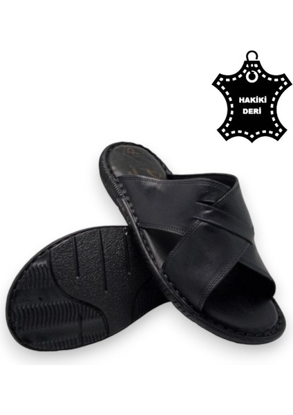 Tamamen Deri ve Topuk Yastık Sistemli Ortopedik Erkek Terlik fırsatları