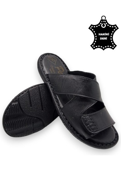 Tamamen Deri ve Topuk Yastık Sistemli Ortopedik Erkek Terlik fırsatları