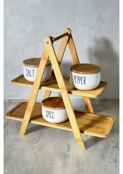 Bambu 2 Katlı Çok Amaçlı Standlı Organizer Mutfak Düzenleyici Kahverengi - G/2 C1-1-289 fiyatları