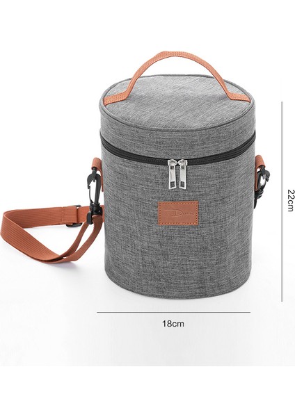 Crossbody Yalıtımlı Öğle Yemeği Çantası Yuvarlak (Yurt Dışından)
