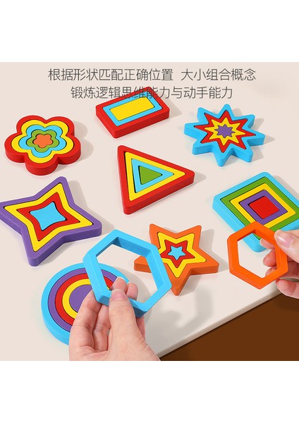 Eğitici Çocuk Ahşap Geometrik Şekil Bilişsel Eşleştirme Oyuncakları (Yurt Dışından) modelleri
