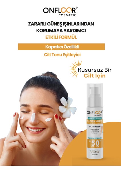 Güneş Kremi Tinted (Kapatıcı - Fondöten) Özellikli 50 Spf