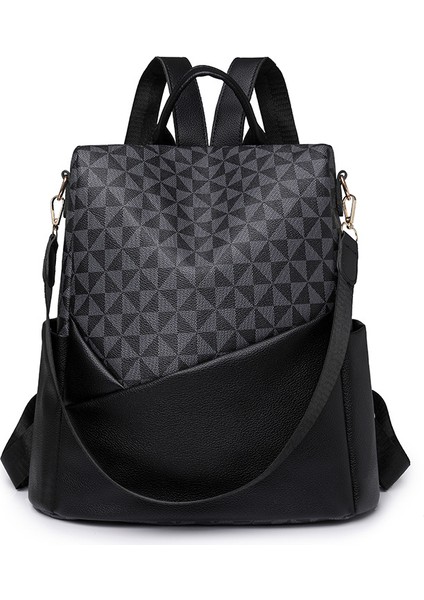 Büyük Kapasiteli Moda Baskılı Sırt Çantası, Çok Yönlü Retro Kadın Sırt Çantası, Taşınabilir Omuz Çantası, Çok Amaçlı Çanta (Yurt Dışından)