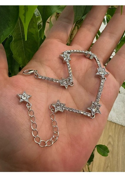 Kararmaz Çelik Işıltılı Asimetrik Yıldız Çubuk Gümüş Renk Bileklik fırsatları