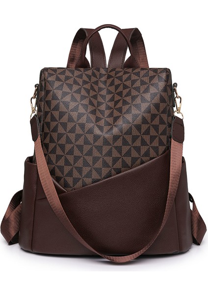 Büyük Kapasiteli Moda Baskılı Sırt Çantası, Çok Yönlü Retro Kadın Sırt Çantası, Taşınabilir Omuz Çantası, Çok Amaçlı Çanta (Yurt Dışından)