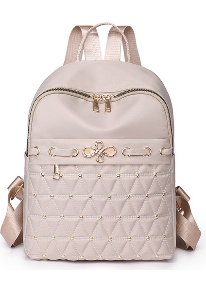 Moda Perçin Sırt Çantası Büyük Kapasiteli Kadın Sırt Çantası Rahat Seyahat Çok Amaçlı Seyahat Sırt Çantası (Yurt Dışından)