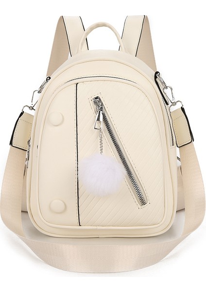 Moda Fermuarlı Sırt Çantası Kadın Sırt Çantası Kore Tarzı Taşınabilir Omuz Çok Amaçlı Çanta (Yurt Dışından)