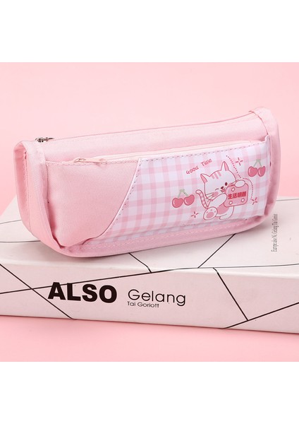 Ilkokul ve Ortaokul Öğrencileri Için Sevimli Karikatür Kare Kalem Çantası Büyük Kapasiteli Oxford Kumaş Kırtasiye Çantası Kore Versiyonu Ins Tarzı Taze (Yurt Dışından)