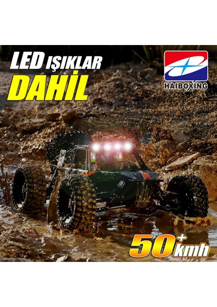 Haıboxıng Rc 1/12 905 50+ Km/h Sürat 4x4 Uzaktan Kumandalı Rc Model Araba Rtr Elektrikli 4WD Brushed Fırçalı Offroad Truck (Kırmızı) fırsatları