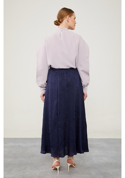 Lacivert Beli Lastikli Saten Etek indirimleri