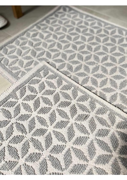 Pasific Doğal Pamuklu 2'li Banyo Paspası 60X100+50X60 cm - Gri fiyatları