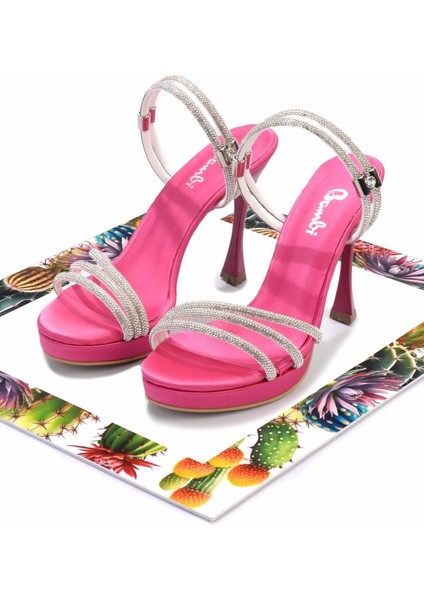 Fuşya Saten Kadın Terlik K04137031138