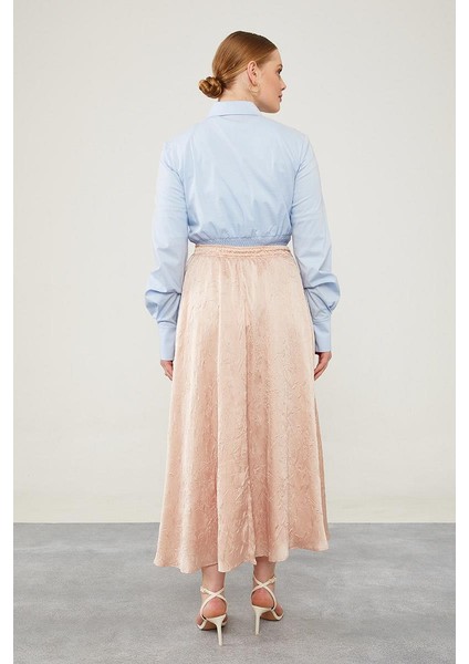 Pudra Beli Lastikli Saten Etek indirimleri