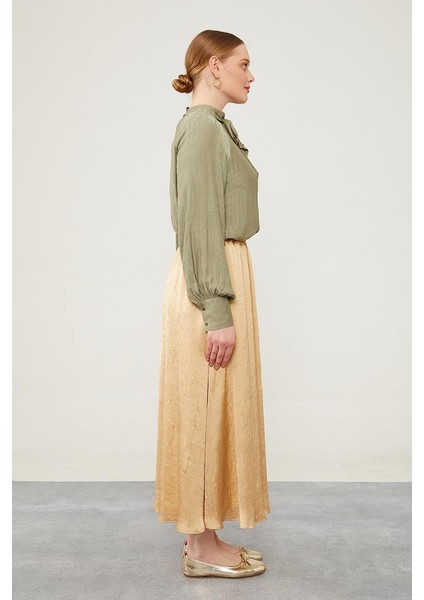 A.Bej Beli Lastikli Saten Etek fırsatları