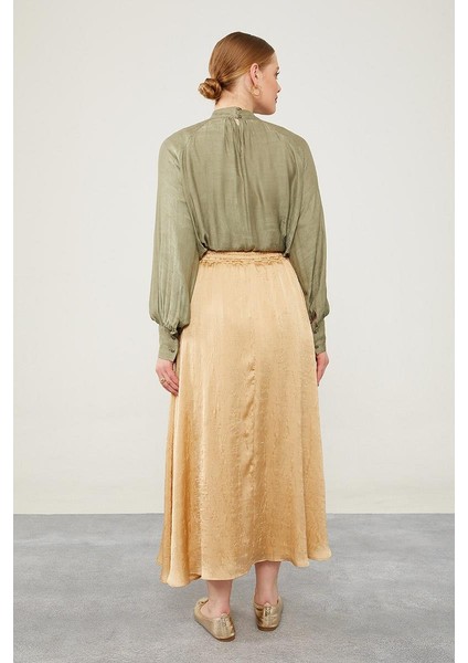 A.Bej Beli Lastikli Saten Etek indirimleri