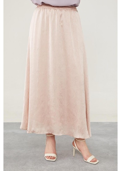 A.Pudra Beli Lastikli Saten Etek