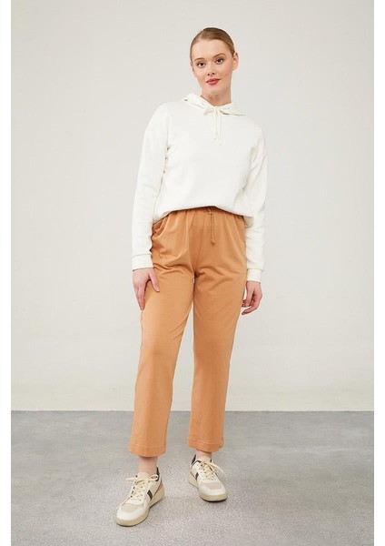 Camel Beli Lastikli Bağıcıklı Pantolon modelleri