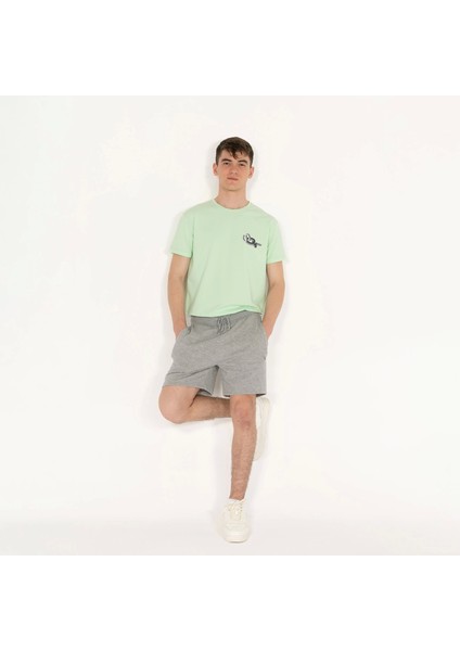 Cebi Fermuarlı Erkek Gri Melanj Şort fiyatları