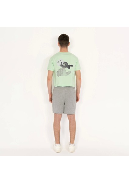 Cebi Fermuarlı Erkek Gri Melanj Şort fırsatları