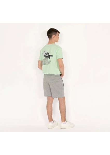 Cebi Fermuarlı Erkek Gri Melanj Şort indirimleri