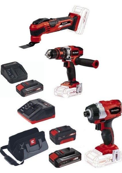 Te-Ci 18 Bl Vidalama Te-Cd 18/48 Li-I Te-Hd 18/20 Matkap 3x4.0 Akülü Set