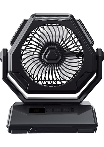 LED Işıklı Çok Fonksiyonlu Kamp Fanı 6 Inç USB Pille (Yurt Dışından)