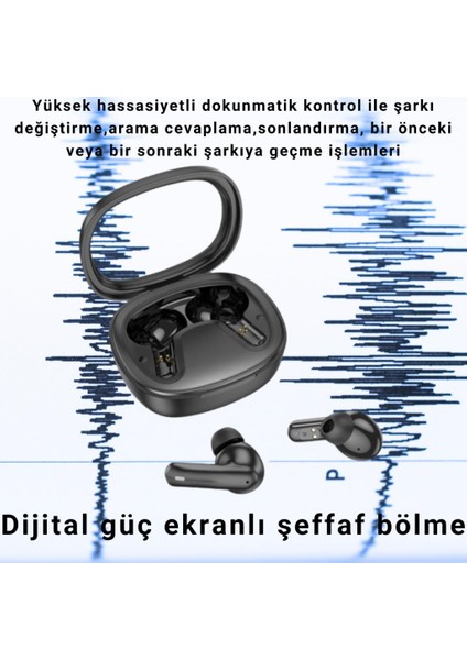 BT5.3V 320MAH Şarjlı Mikrofonlu Bluetooth Kulakiçi Kulaklık, Hifi Bas Destekli, Su Geçirmez