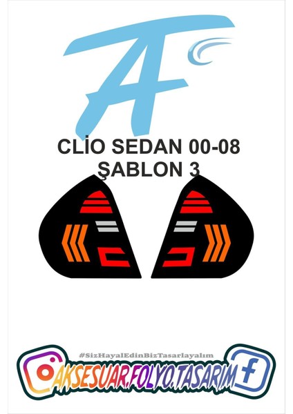 Clio Sedan 00-08 Stop Folyo fiyatları