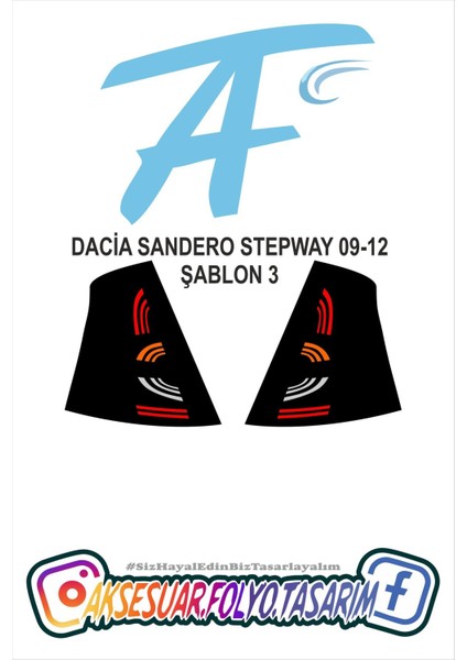 Dacia Sandero Stepway 09-12STOP Folyo