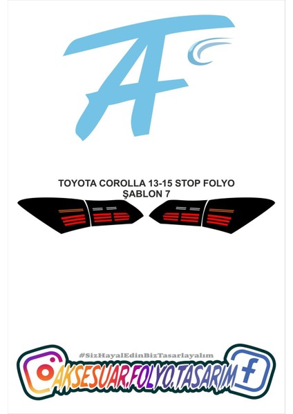 Toyota Corolla 13-15 Stop Folyo