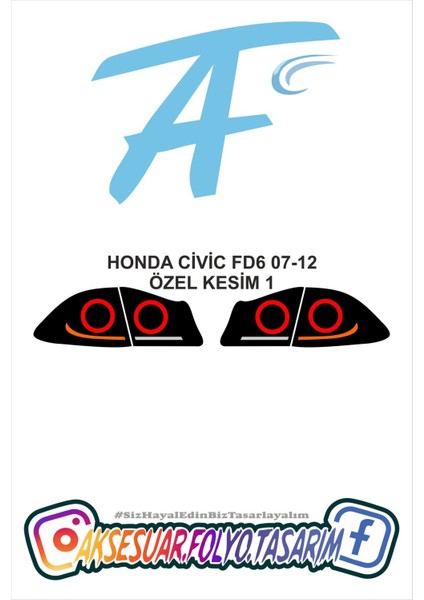Honda Fd6 2007-2012 Özel Kesim Stop Folyo