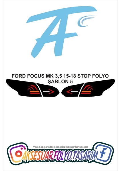 Focus 3.5 2015-2018 Sedan Stop Folyo