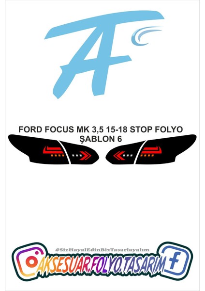 Focus 3.5 2015-2018 Sedan Stop Folyo