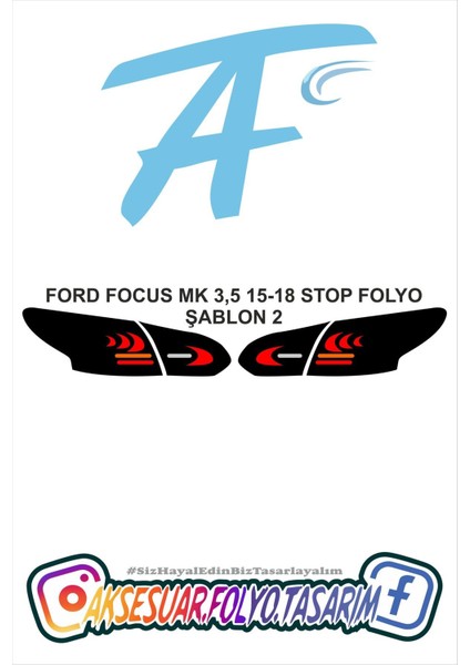 Focus 3.5 2015-2018 Sedan Stop Folyo