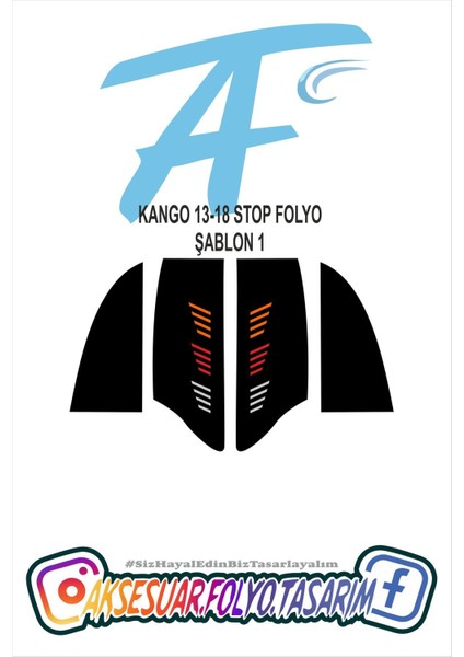 Renault Kango 13-18 Stop Folyo