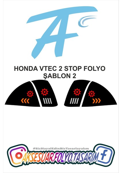 Honda Vtec-2 Stop Folyo