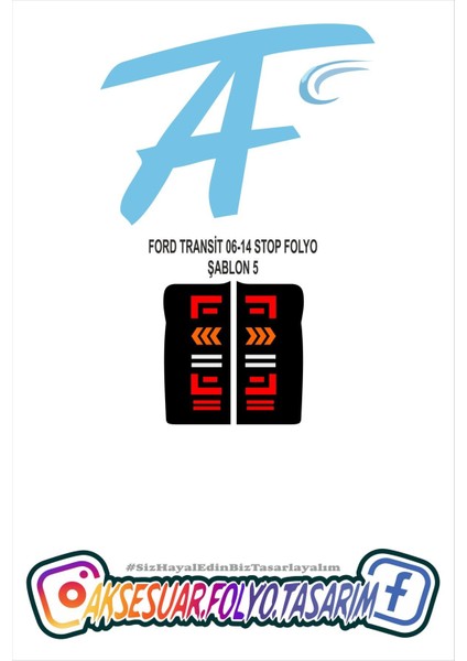 Ford Transit 2009-2014 Stop Folyo