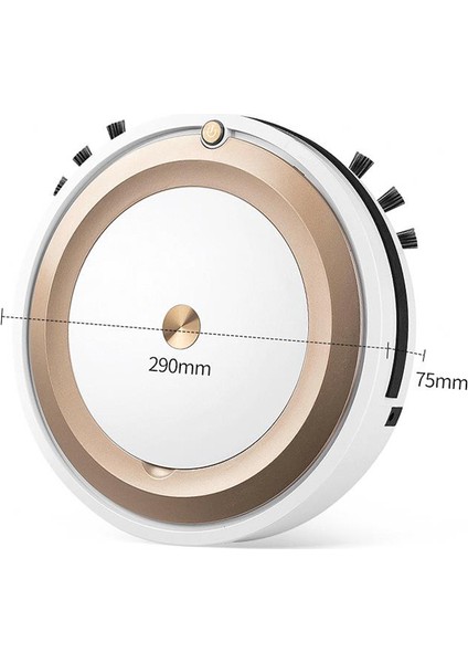 Akıllı Süpürme Robotu Çok Fonksiyonlu Otomatik Ev Temizleyici Akıllı Robot Süpürme Robotları, Gümüş (Yurt Dışından)