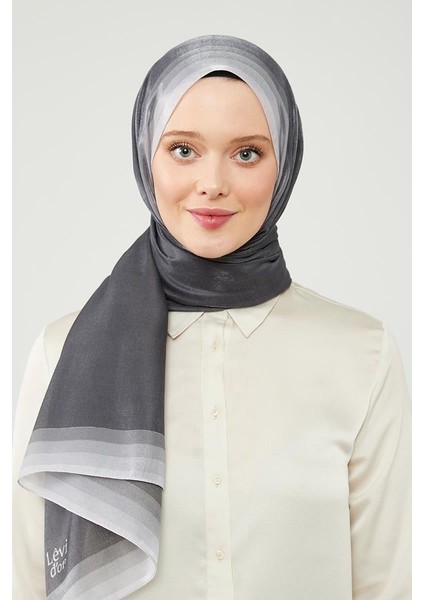 Antrasit-Gri Renk Geçişli Kehribar Şal